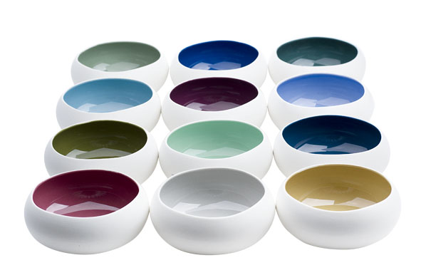 Rainbow Schale versch. Farben 16x6,5cmh - 12 Stck